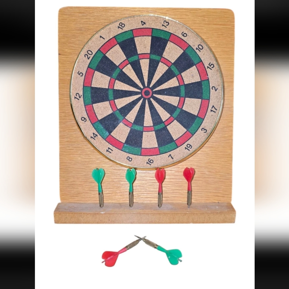 Miniature Dart Board For Executive Desktop Home Bar Decor